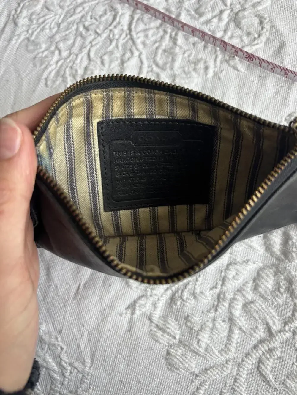 Vintage Coach black leather pouch